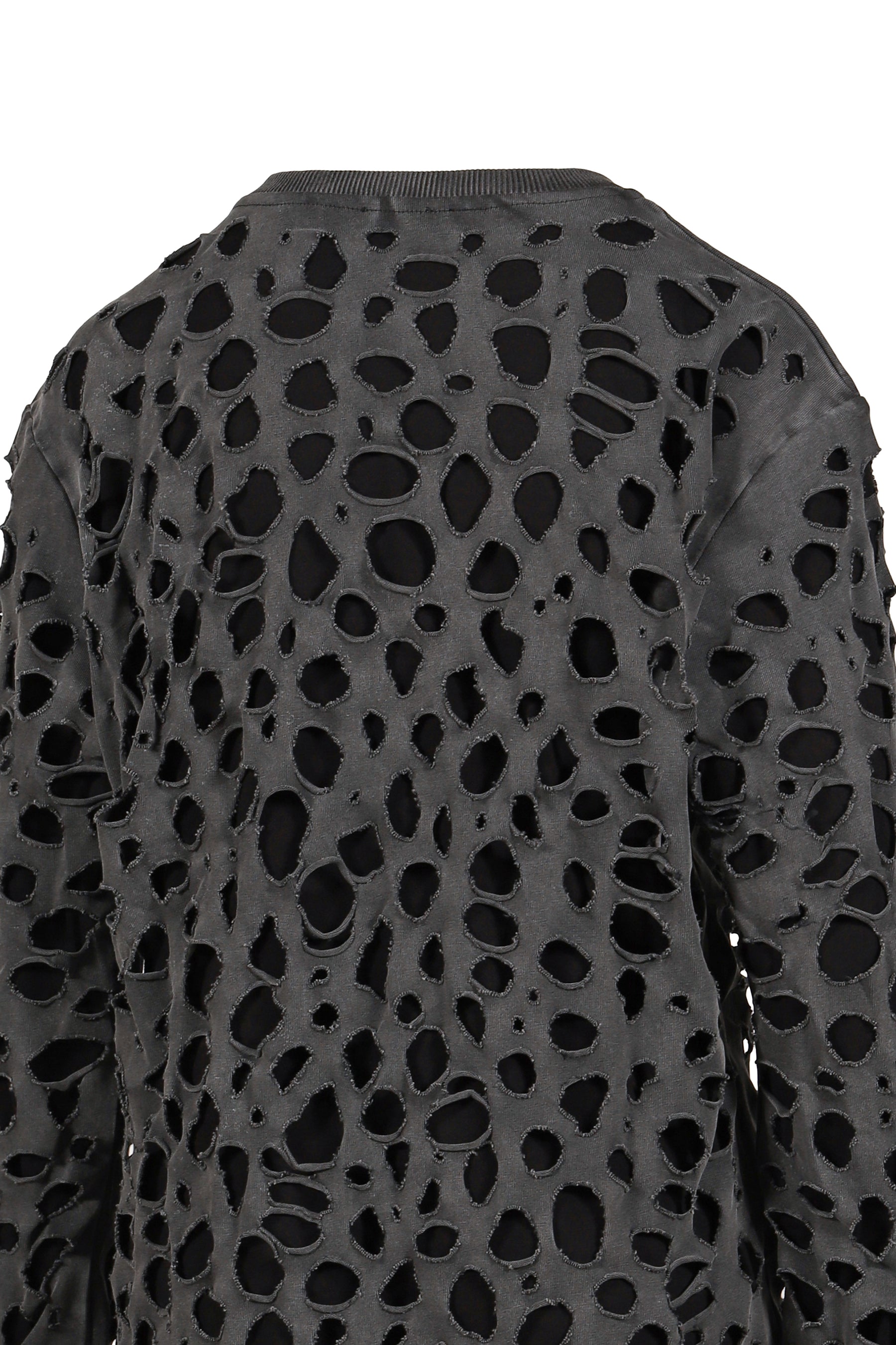 LONGSLEEVE T-SHIRT DISTRESSED BLACK / BLK