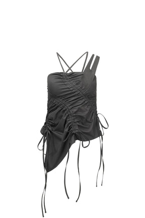 RAWCUT SHIRRING BUSTIER / CHA