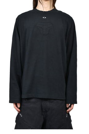 PADDED LONG SLEEVE T-SHIRT / BLK
