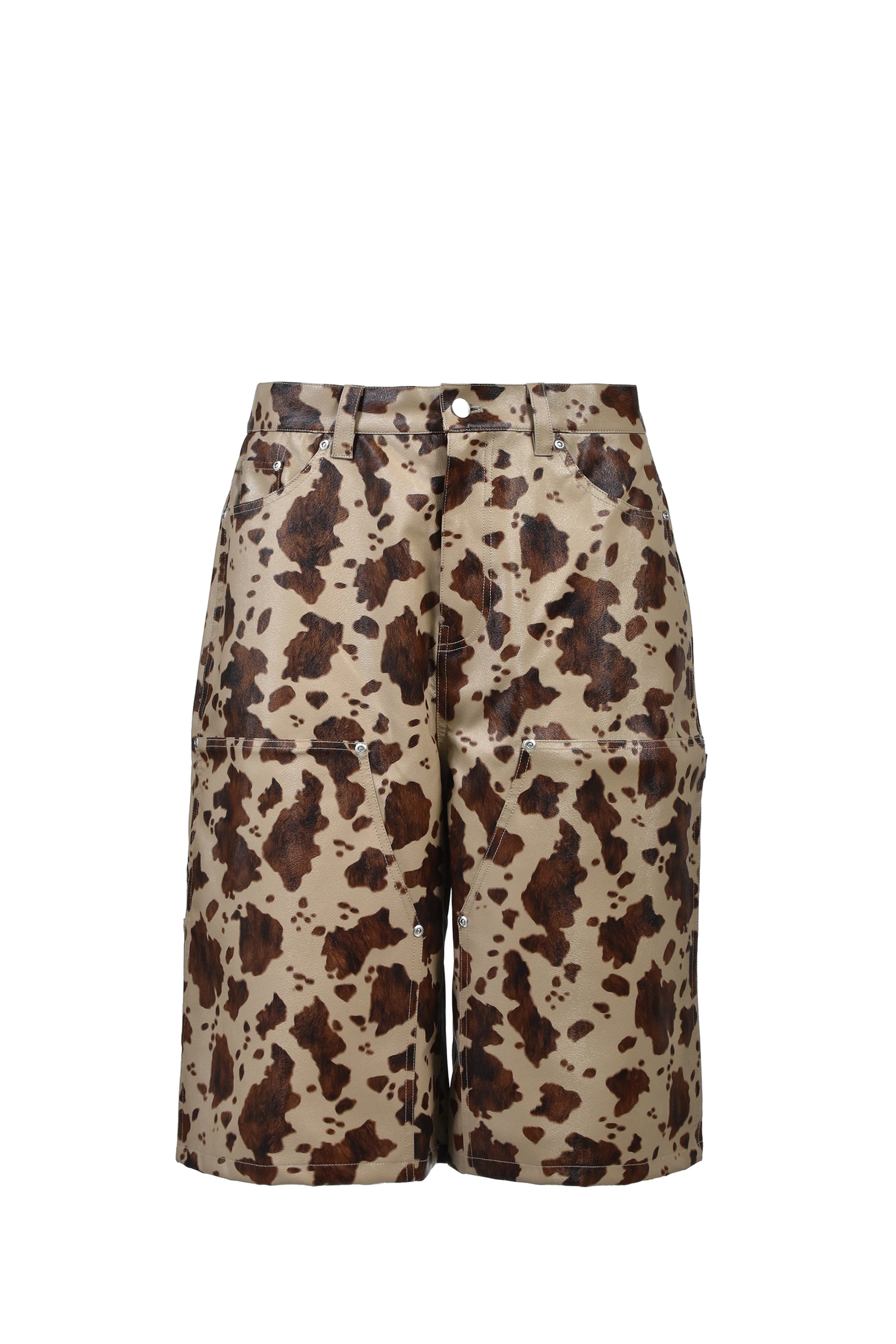 FAUX LEATHER HORSE DOUBLE KNEE SHORTS / HORSE