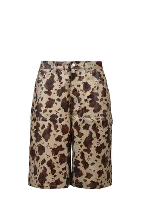 FAUX LEATHER HORSE DOUBLE KNEE SHORTS / HORSE