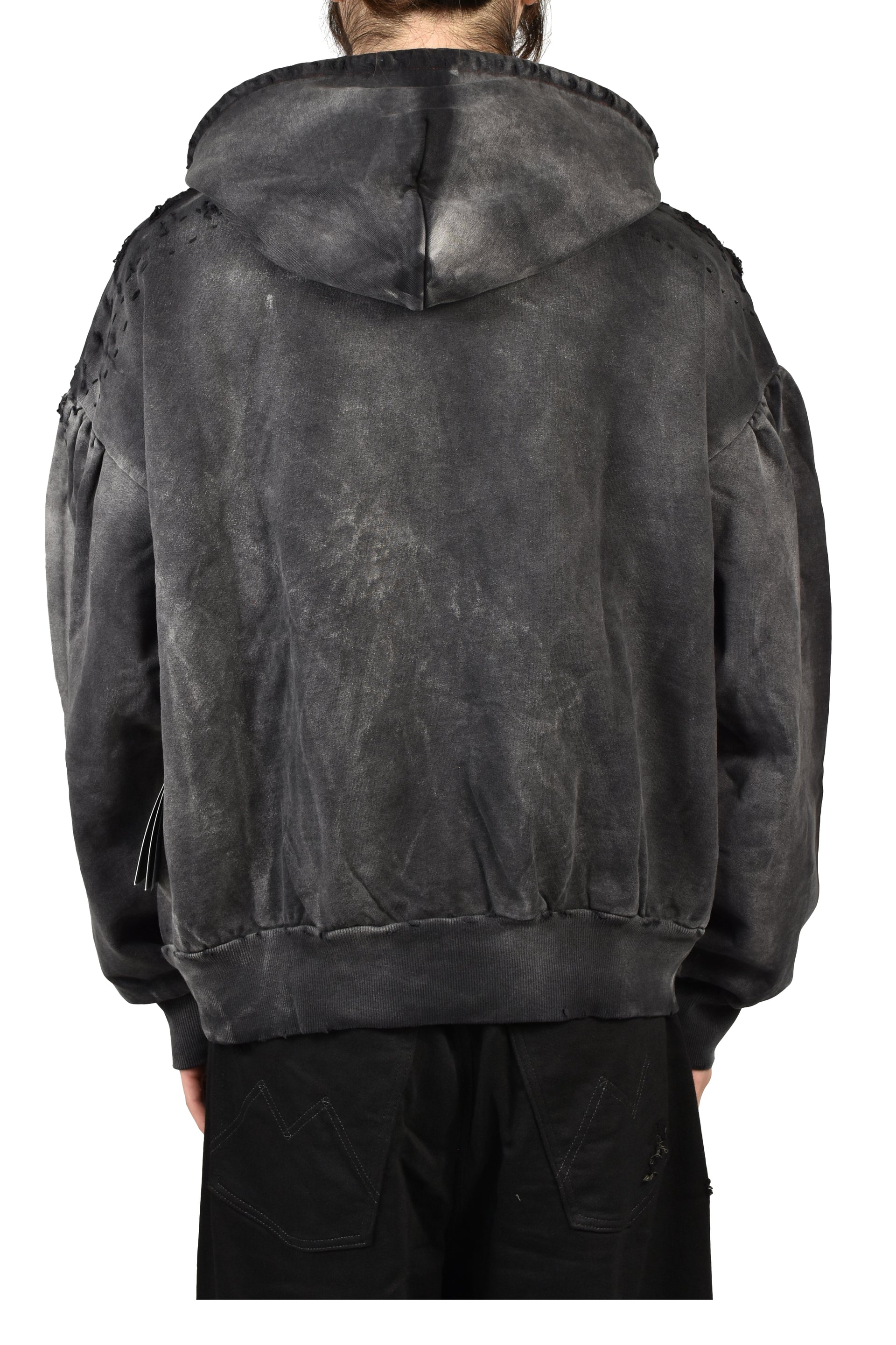 DESTROYED BLOSON HOODIE (EXCLUSIVE) / BLK