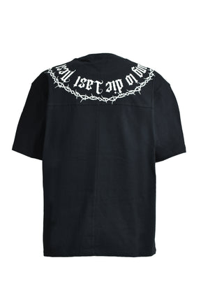 BARBED WIRE T-SHIRTS / BLK