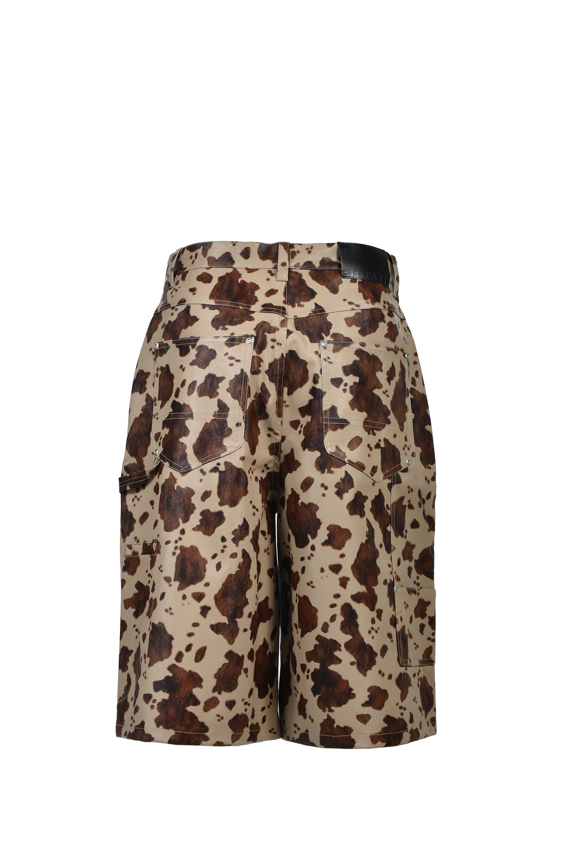 FAUX LEATHER HORSE DOUBLE KNEE SHORTS / HORSE