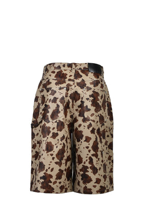 FAUX LEATHER HORSE DOUBLE KNEE SHORTS / HORSE