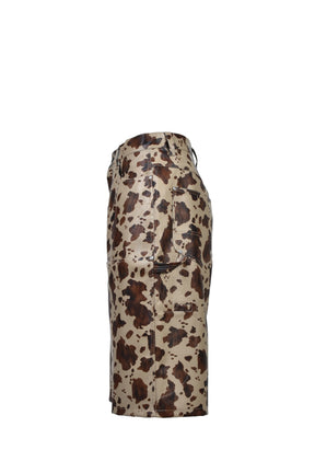 FAUX LEATHER HORSE DOUBLE KNEE SHORTS / HORSE