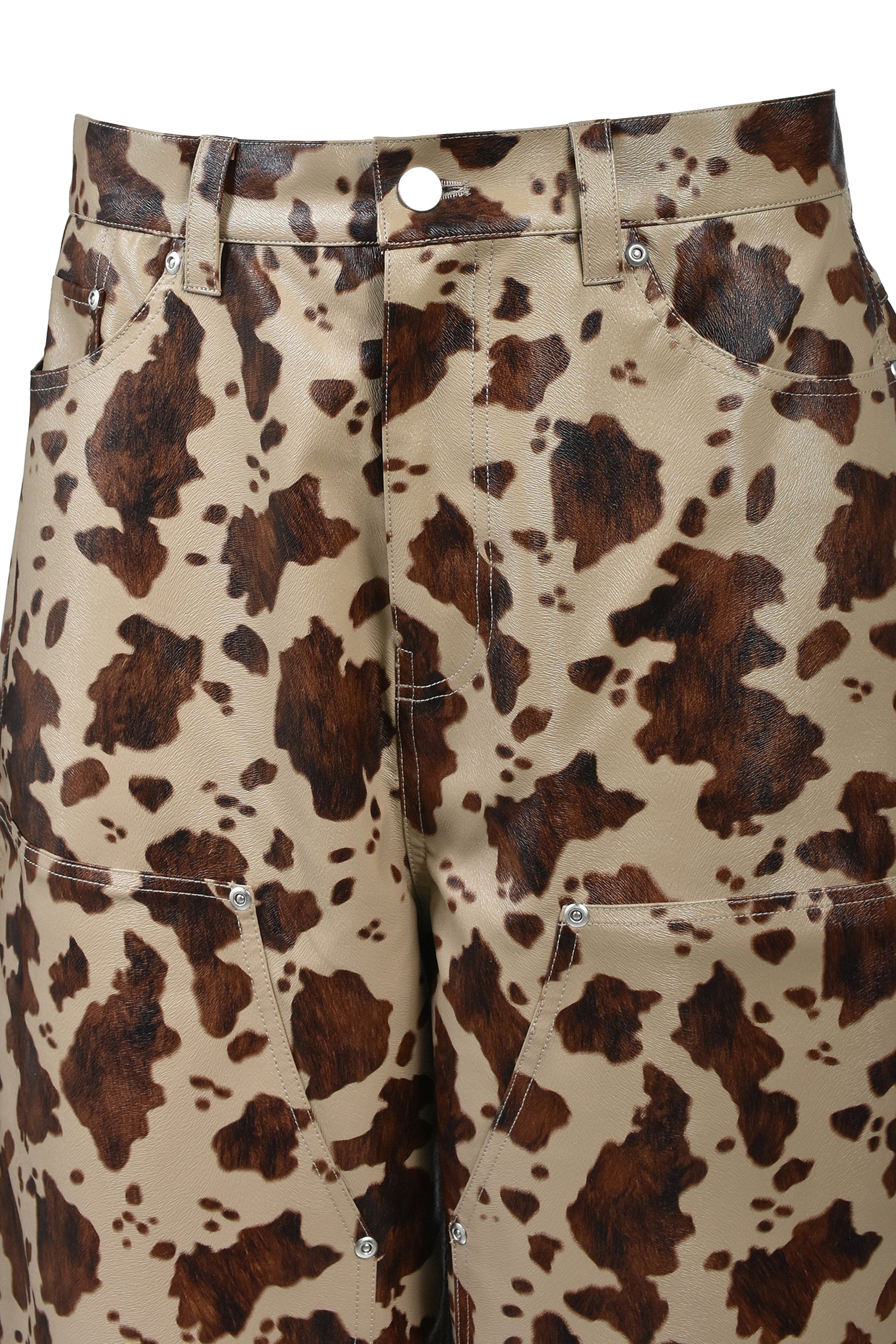 FAUX LEATHER HORSE DOUBLE KNEE SHORTS / HORSE