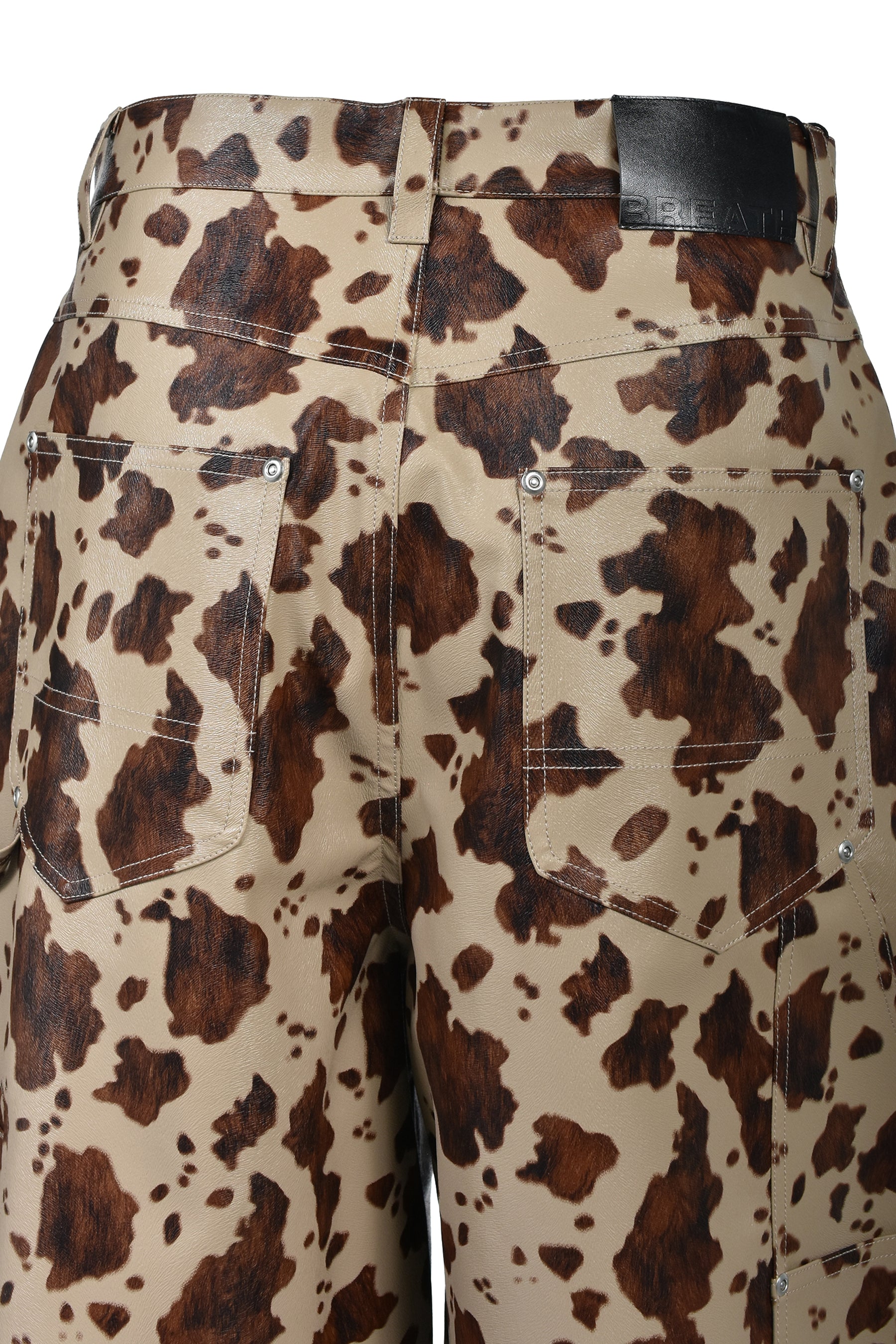 FAUX LEATHER HORSE DOUBLE KNEE SHORTS / HORSE