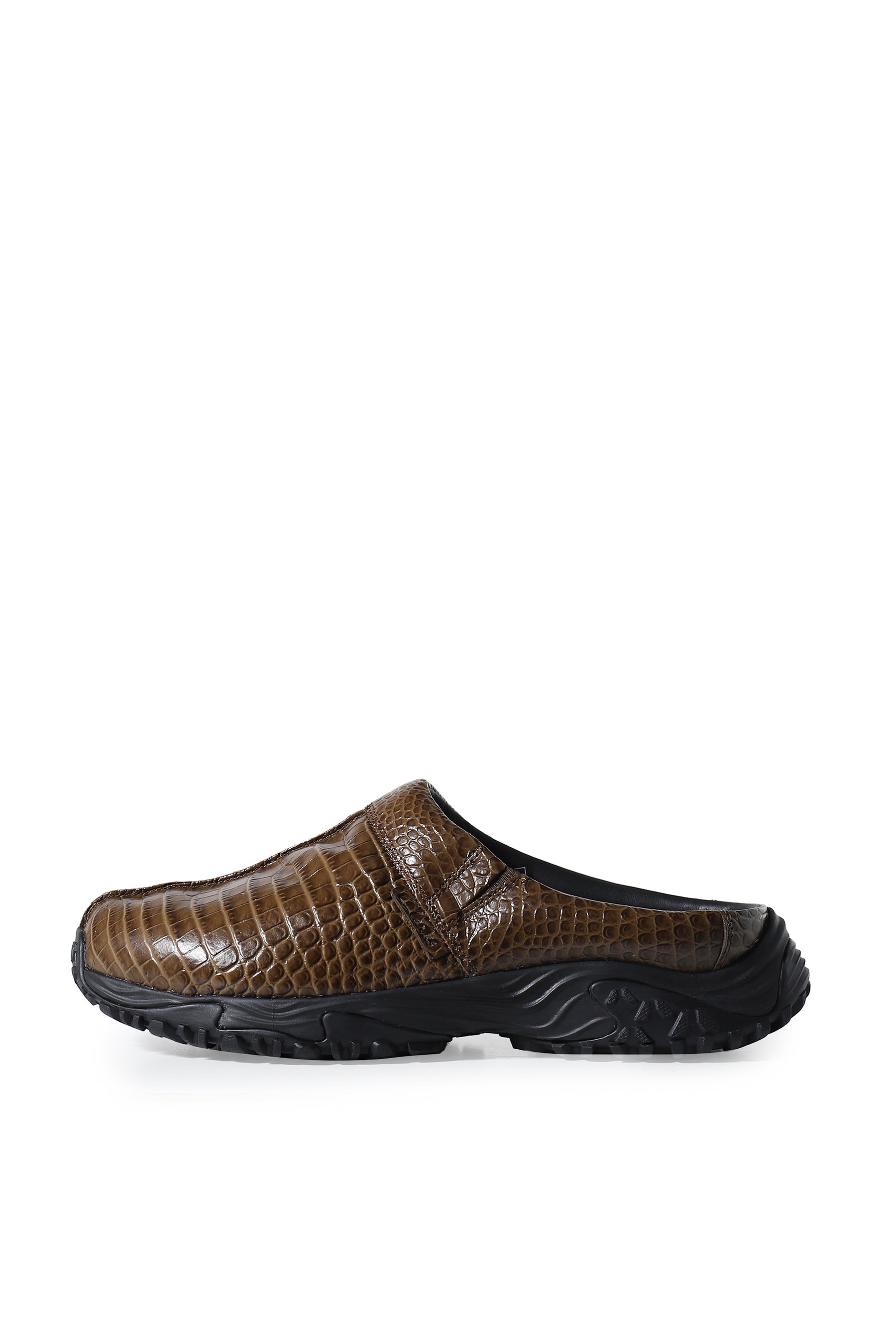 CUR CLOG 1 M / BROWN CROC LEA