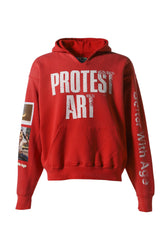 PROTEST ART HOODIE / FADED RED