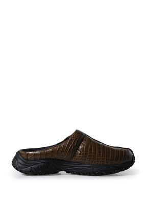 CUR CLOG 1 M / BROWN CROC LEA