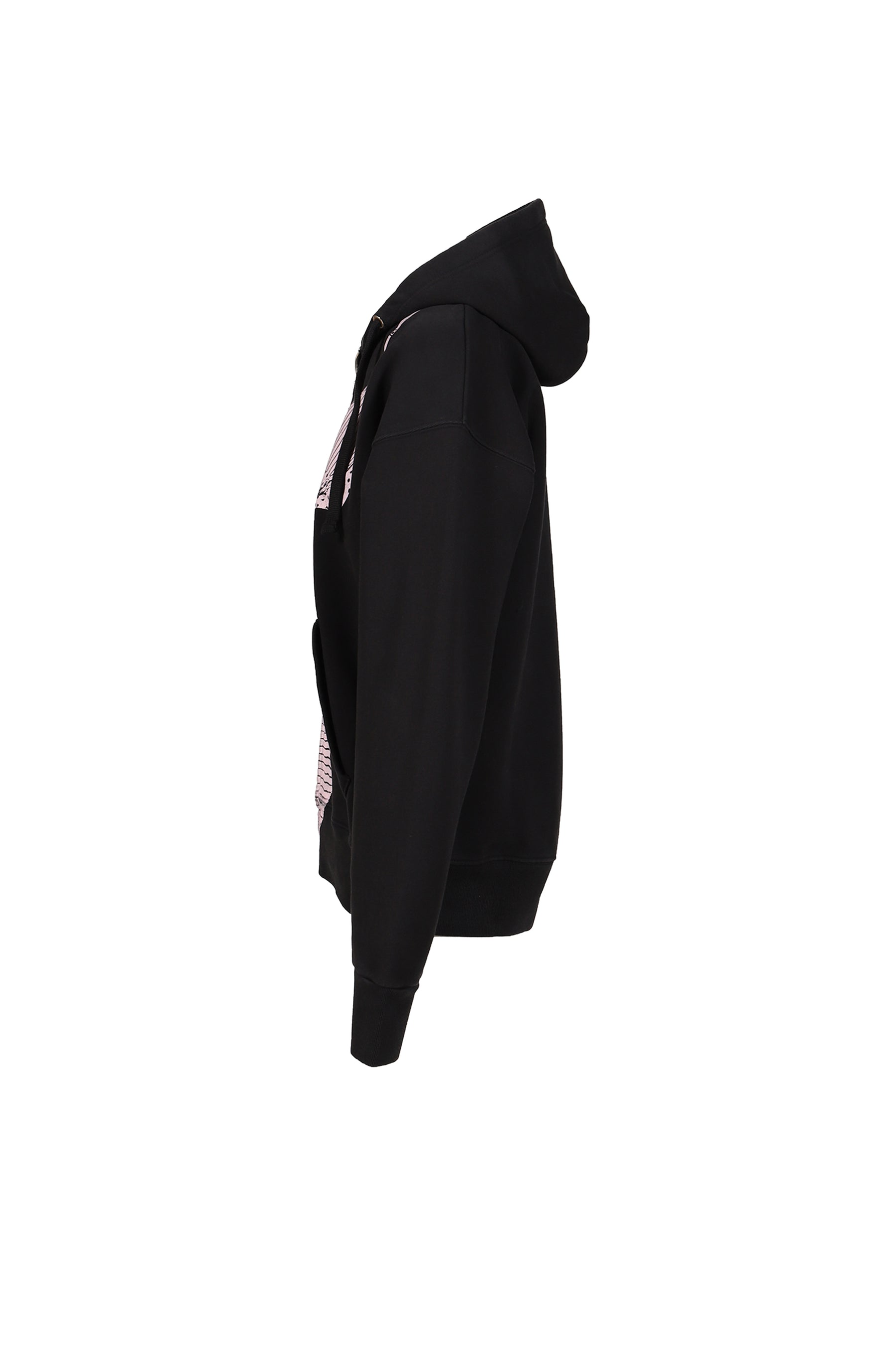 TROMPE L'OEIL ZIP HOODIE KNIT / BLK