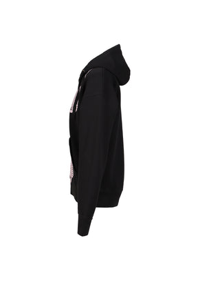 TROMPE L'OEIL ZIP HOODIE KNIT / BLK