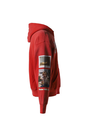 PROTEST ART HOODIE / FADED RED