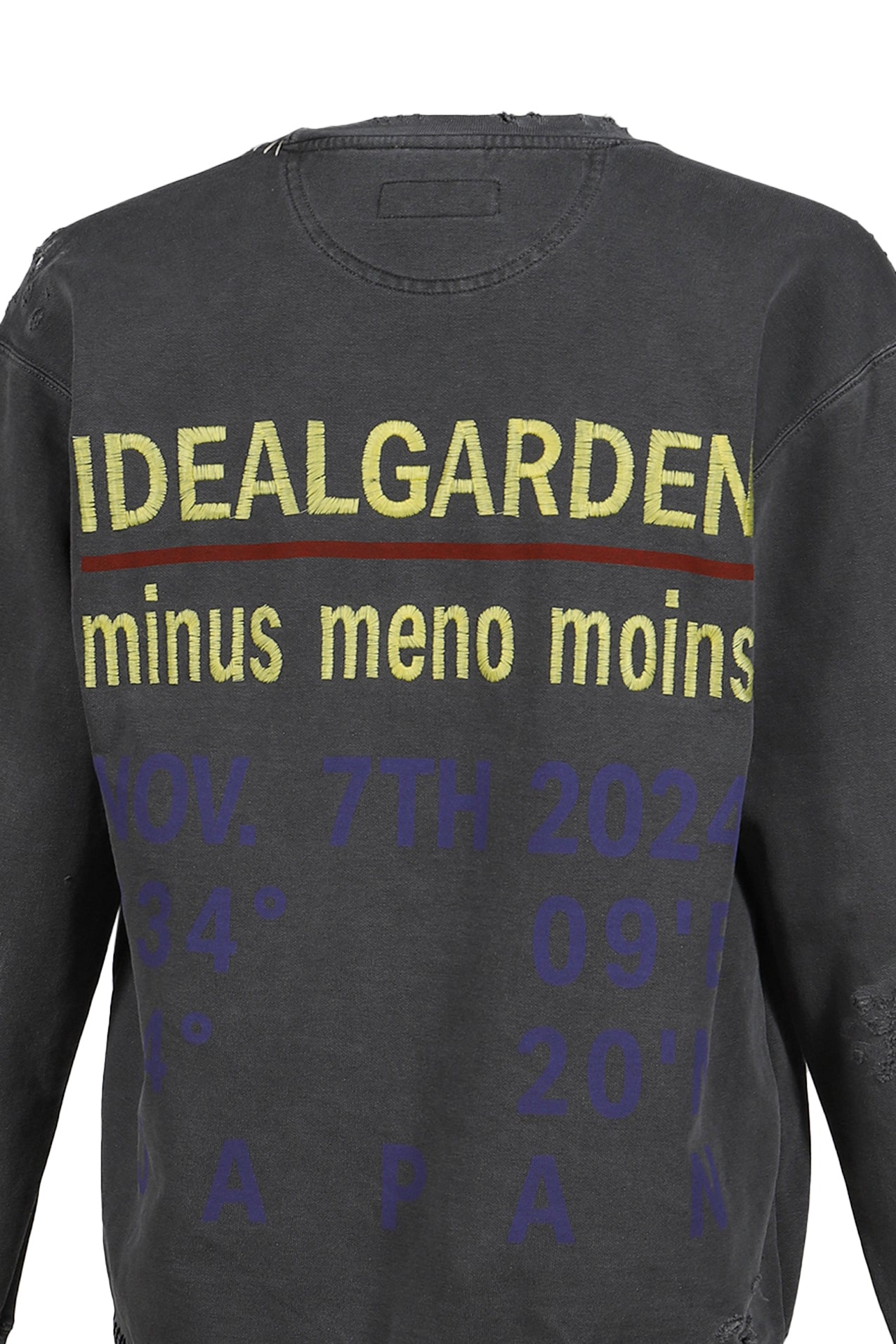 トップス minus BOOTLEG CREW SWEAT DAGED BLACK MINUS - 【残り一点】Bootleg Crew Sweat(DAMAGED) | ACRMTSM ONLINE STORE