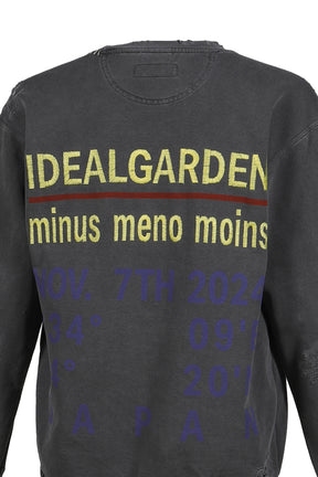 MINUS Minus FW25 BOOTLEG DIY CREW SWEAT WITH REPAIRED (COORDINATE