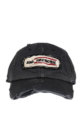 DISTRESSED PATCH 6PANEL CAP / BLK