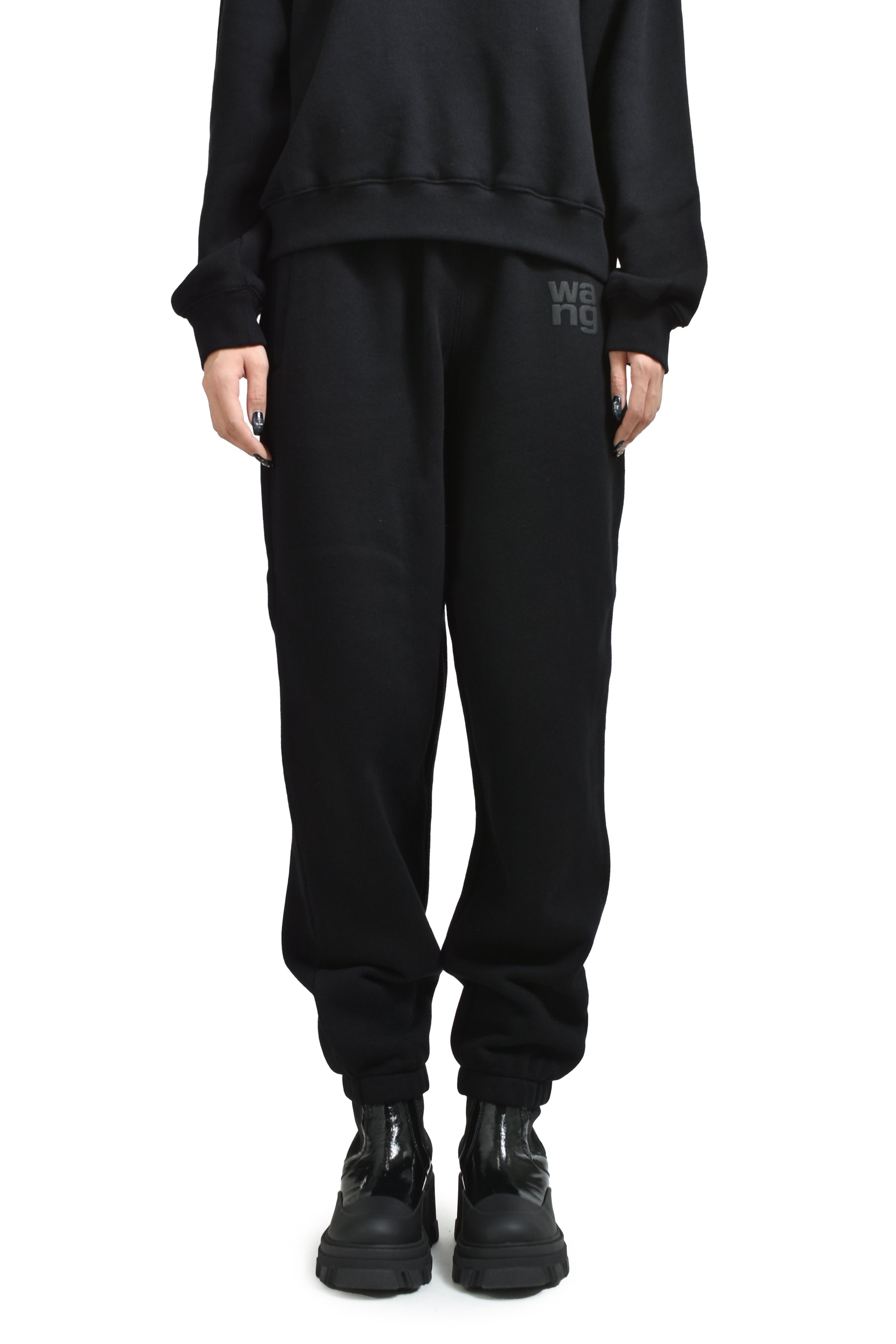 ESSENTIAL TERRY CLASSIC SWEATPANT PUFF PAINT LOGO / BLK 