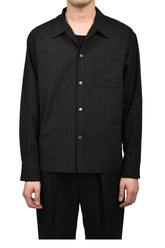 DINNER SHIRT PINSTRIPE / BLK