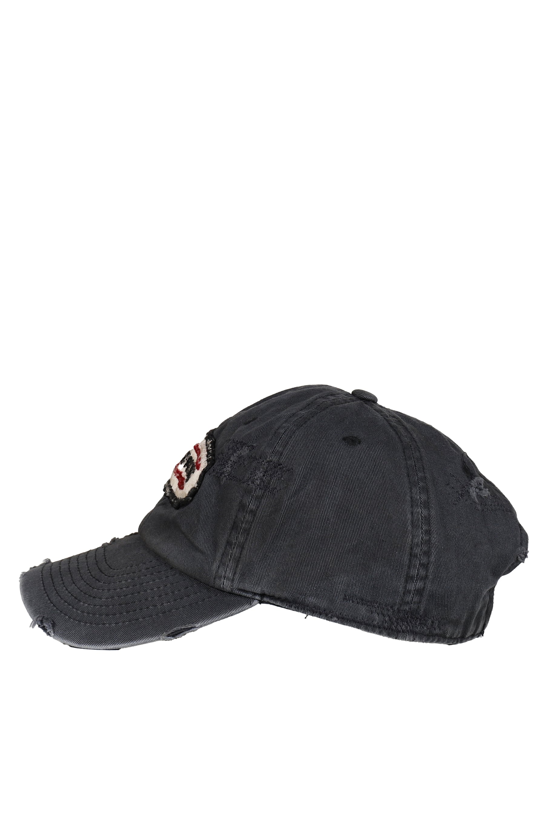 DISTRESSED PATCH 6PANEL CAP / BLK