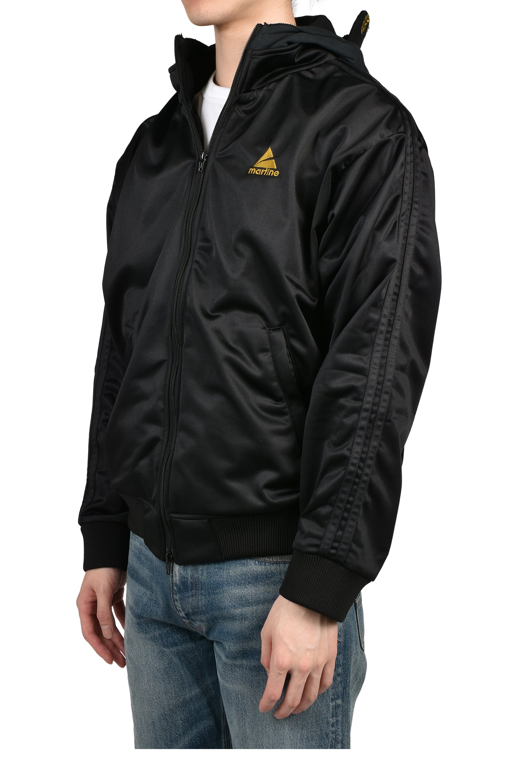 HOOD CAP TRACK JACKET / BLK BLK