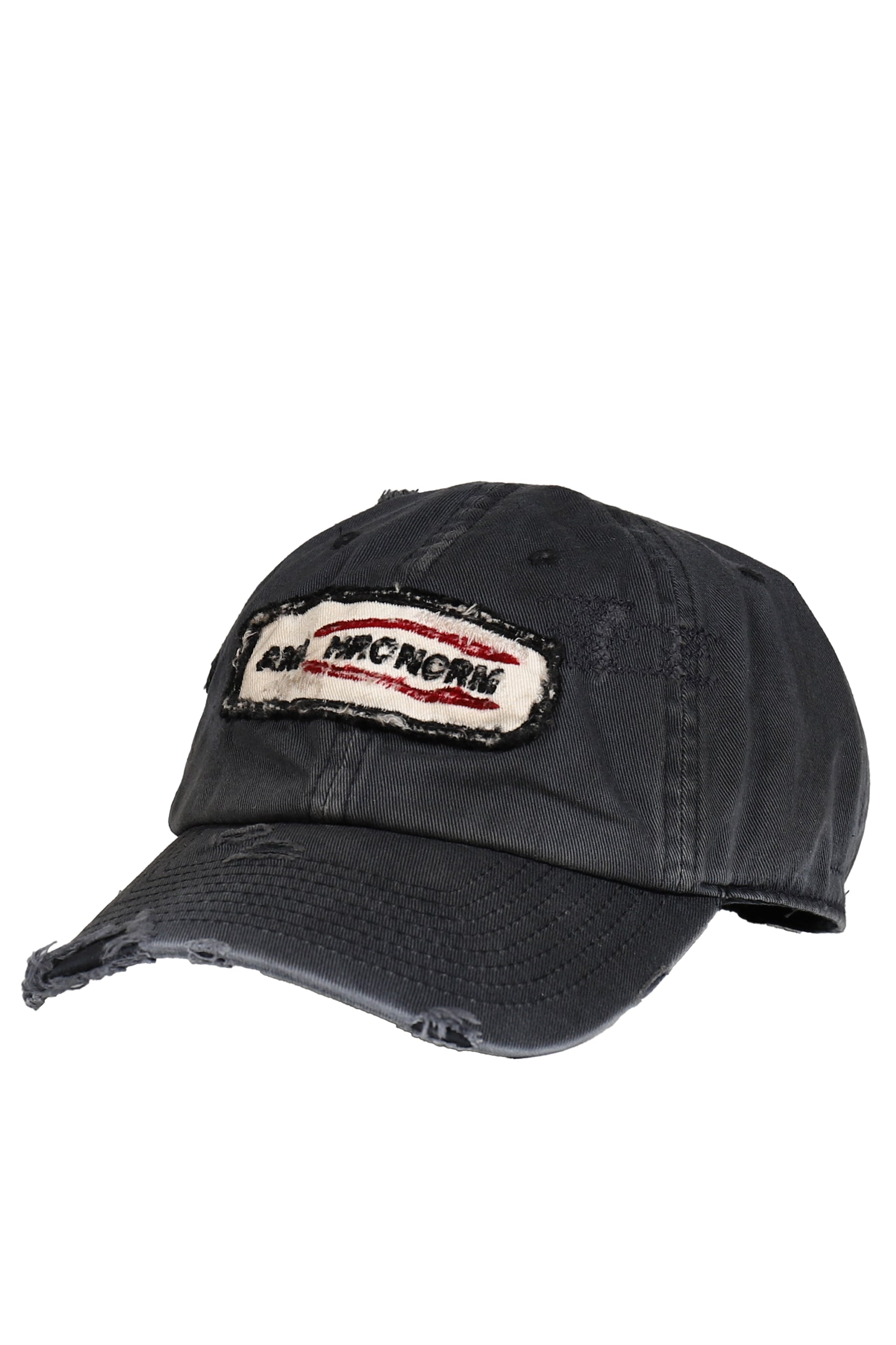 DISTRESSED PATCH 6PANEL CAP / BLK