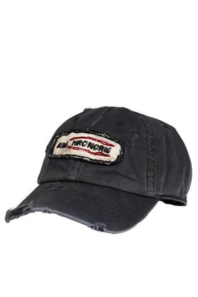 DISTRESSED PATCH 6PANEL CAP / BLK