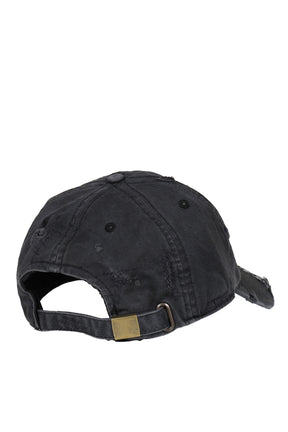 DISTRESSED PATCH 6PANEL CAP / BLK