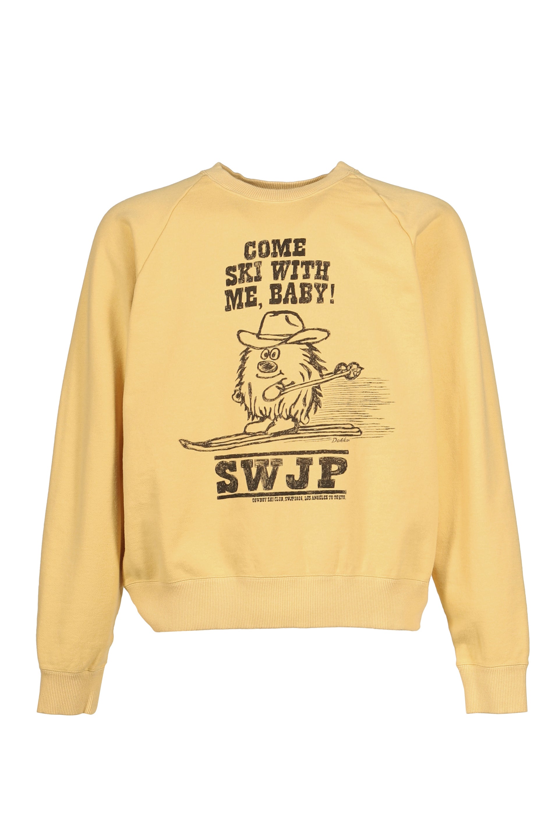 "MOSS BOY SKI" CREWNECK SWEATSHIRT / YEL