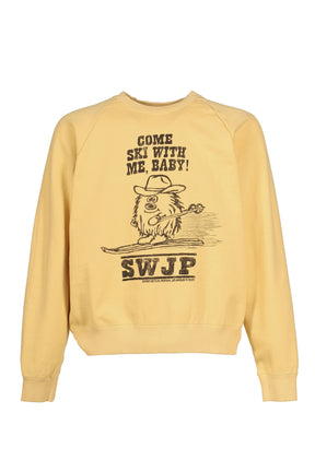 "MOSS BOY SKI" CREWNECK SWEATSHIRT / YEL