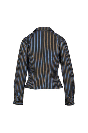 HELLO KITTY SHIRT / DARK BLUE STRIPES