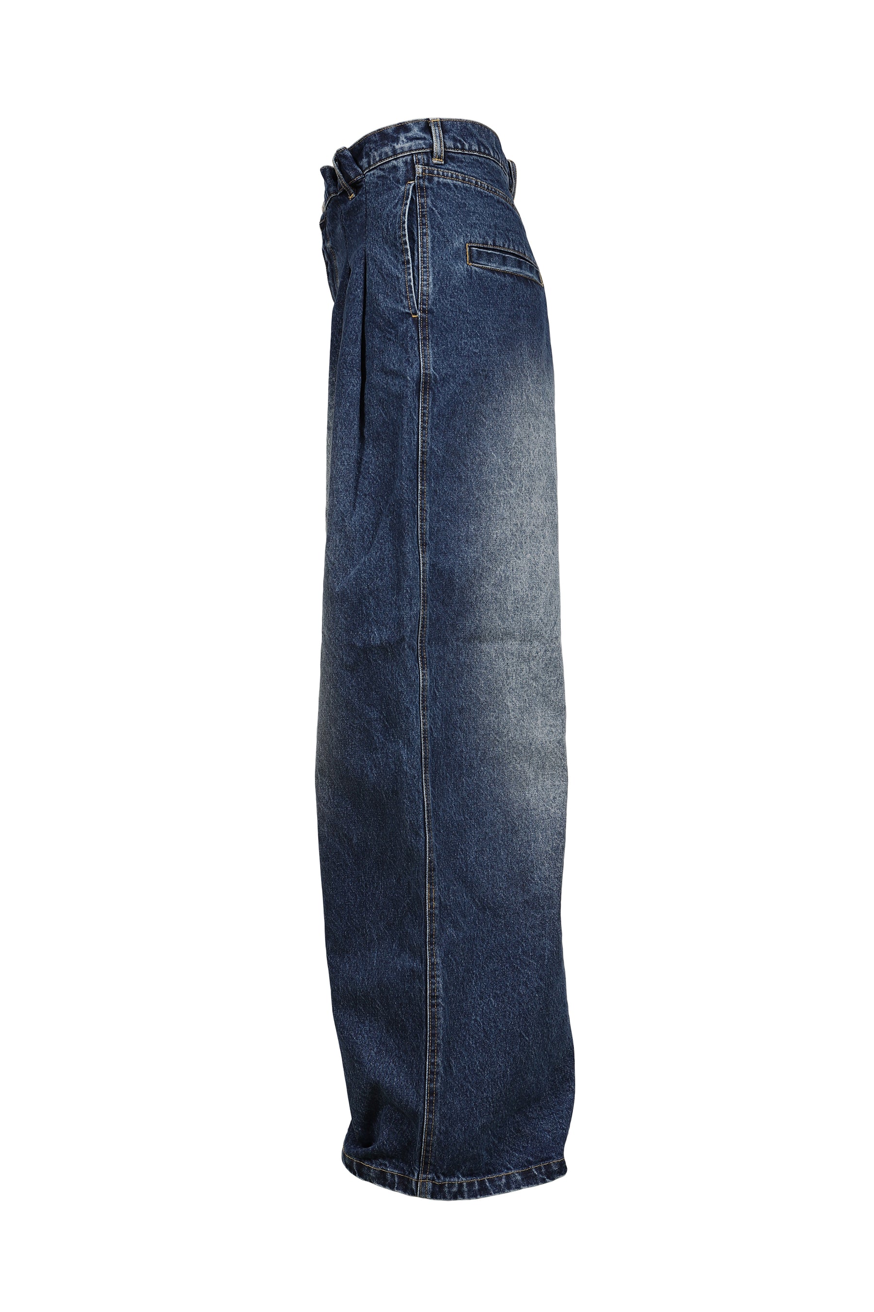 PLEATED JEANS / DENIM DARK WASH