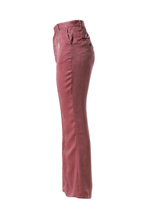 SATIN BELL BOTTOM PANTS / PNK