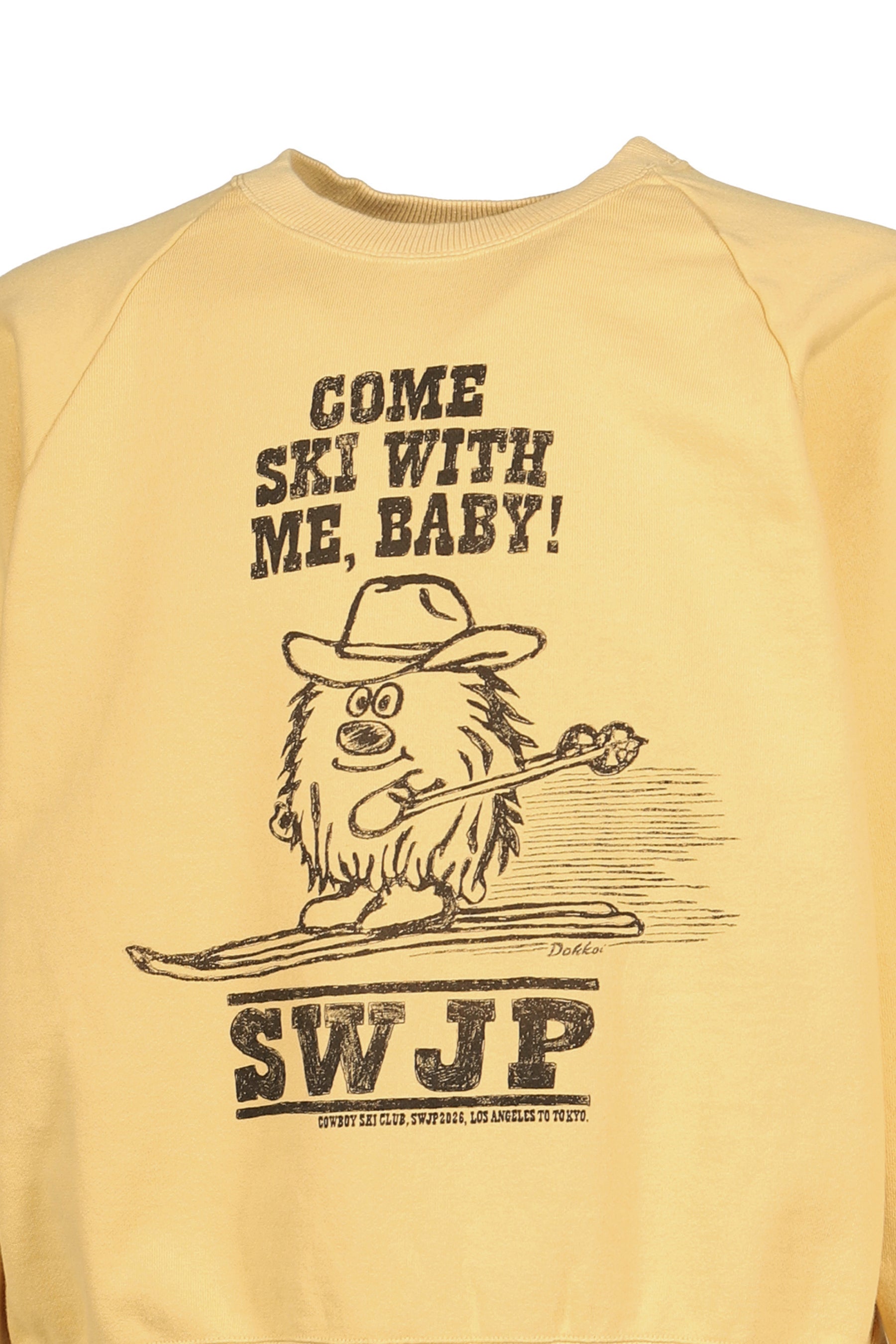 "MOSS BOY SKI" CREWNECK SWEATSHIRT / YEL