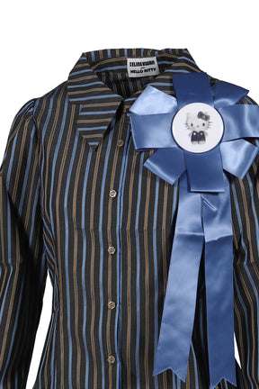 HELLO KITTY SHIRT / DARK BLUE STRIPES
