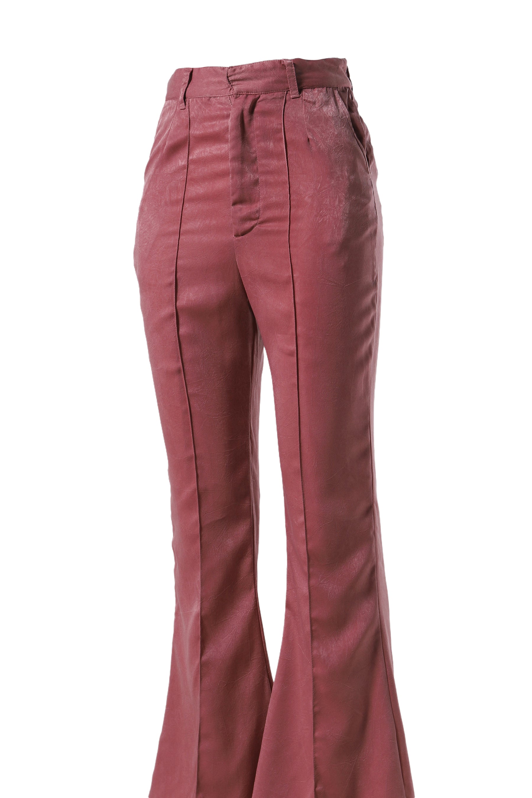 SATIN BELL BOTTOM PANTS