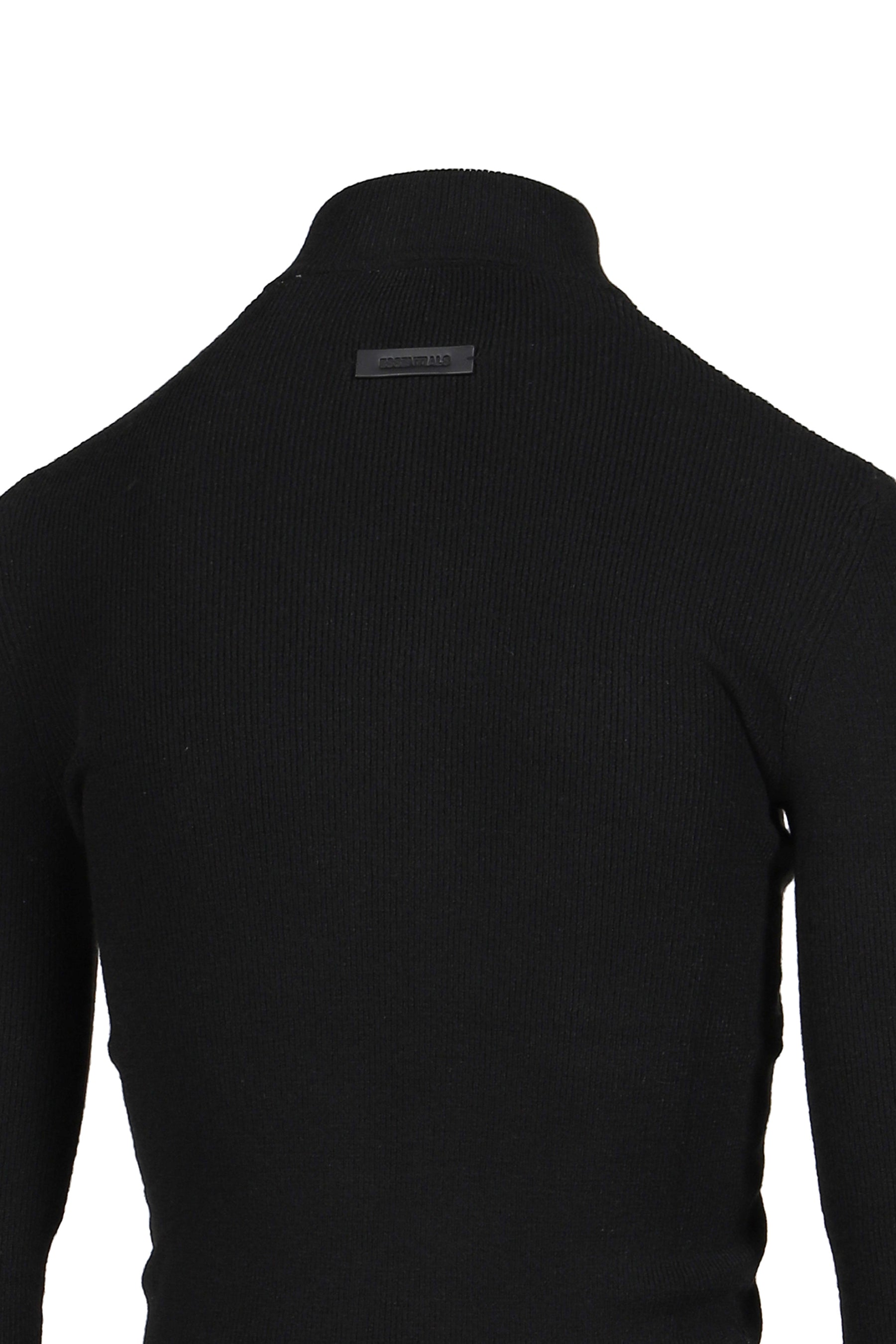 SOFT RIB 2-WAY ZIP-UP JACKET / JET BLK