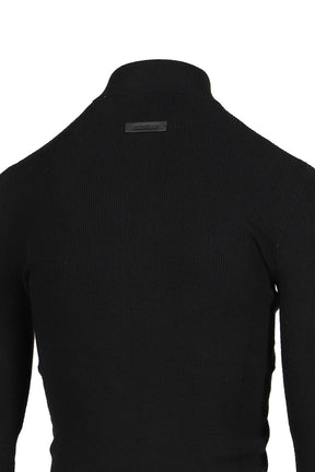 SOFT RIB 2-WAY ZIP-UP JACKET / JET BLK