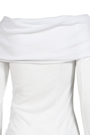 TWO-WAY OFFSHOULDER TOP / WHT