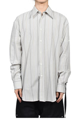 CLASSIC FOLD UP SLEEVE SHIRT / WHT/GRY/FOREST
