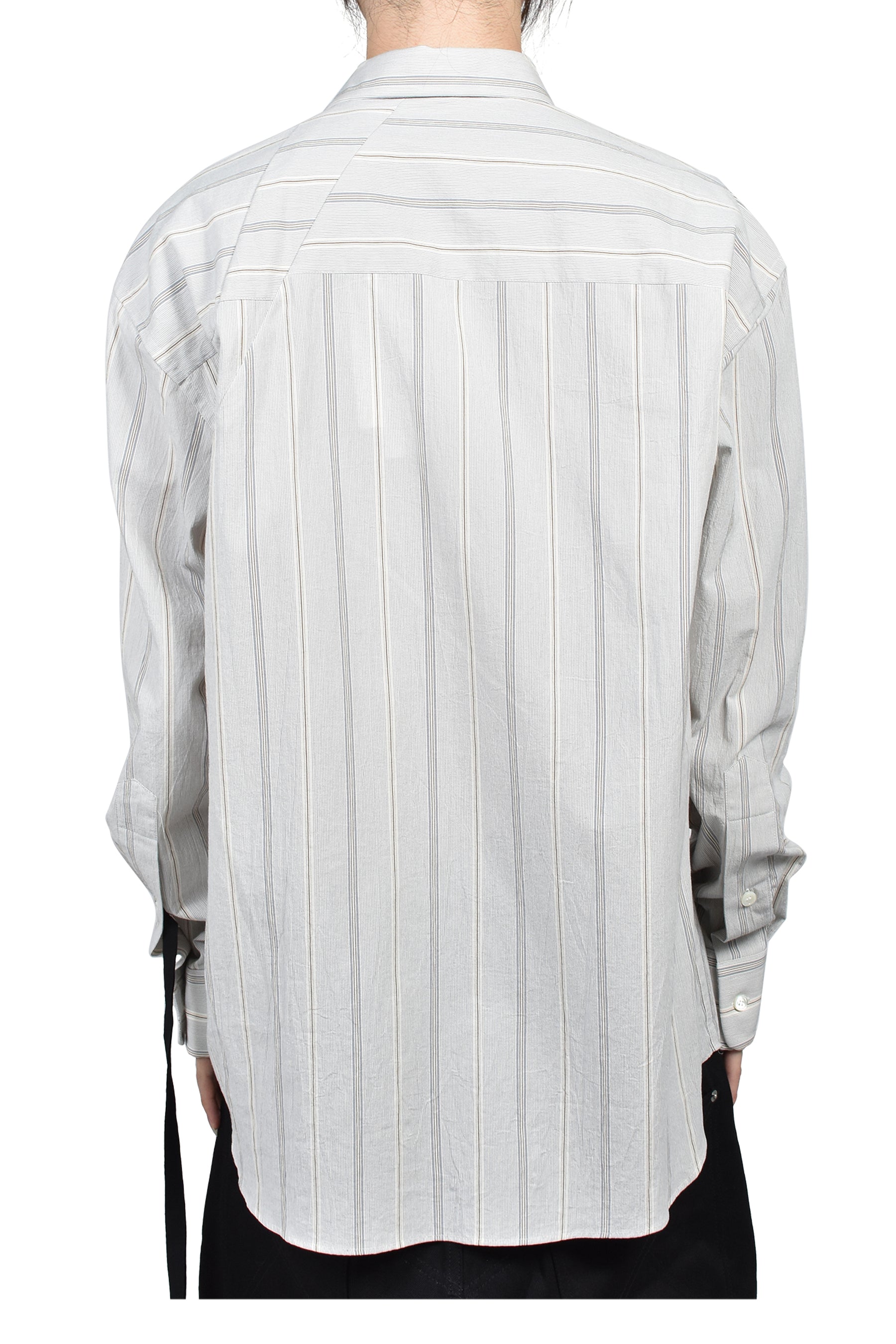 CLASSIC FOLD UP SLEEVE SHIRT / WHT/GRY/FOREST