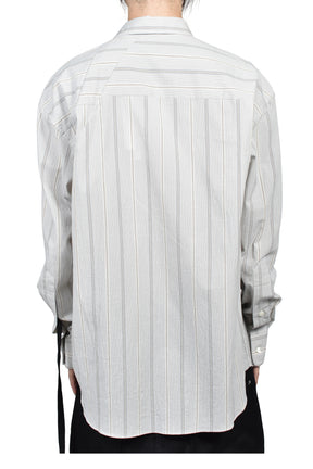 CLASSIC FOLD UP SLEEVE SHIRT / WHT/GRY/FOREST