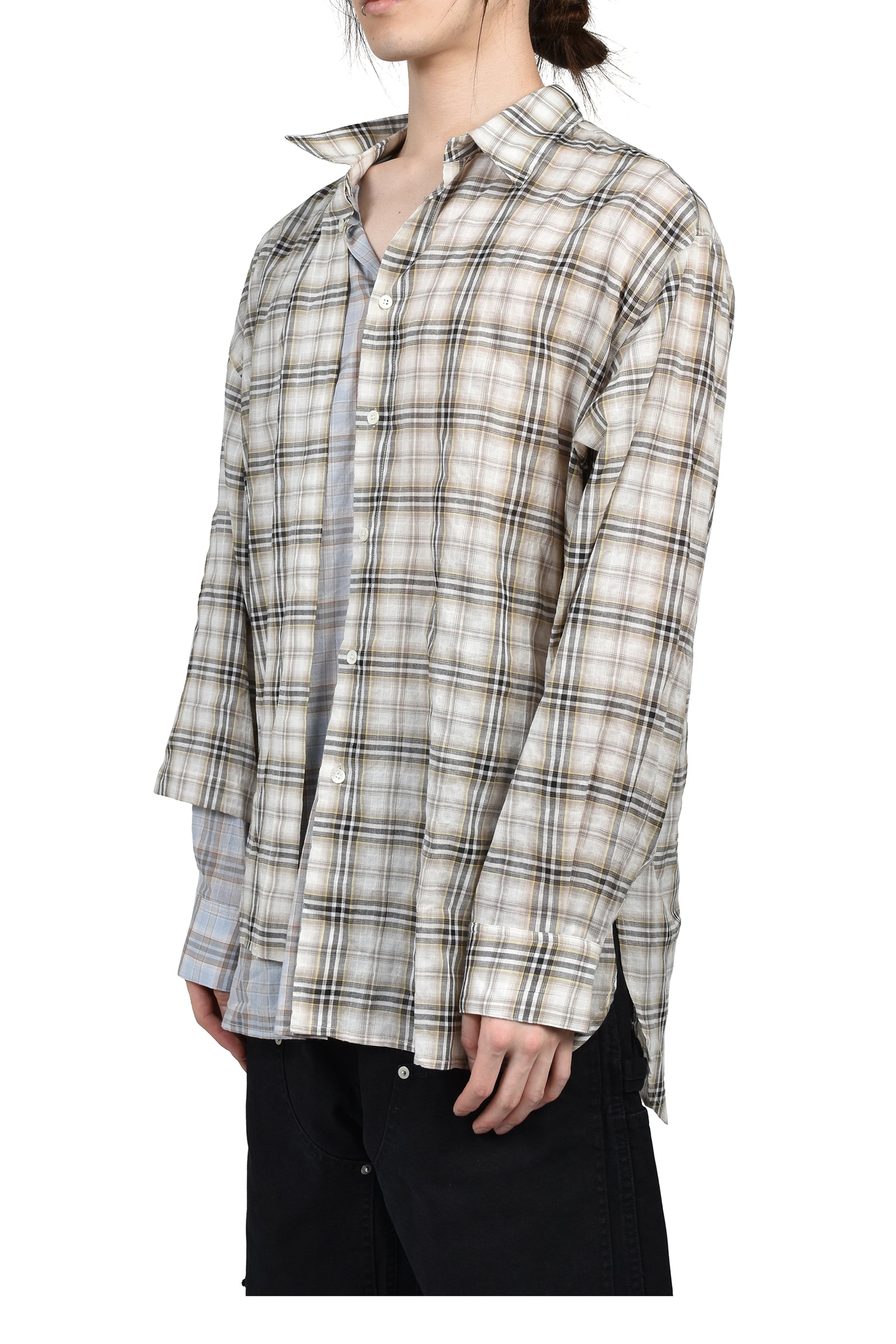 WIZZARD ウィザード SS26 DOCKING FLIP SHIRT / BEI CHECK - NUBIAN