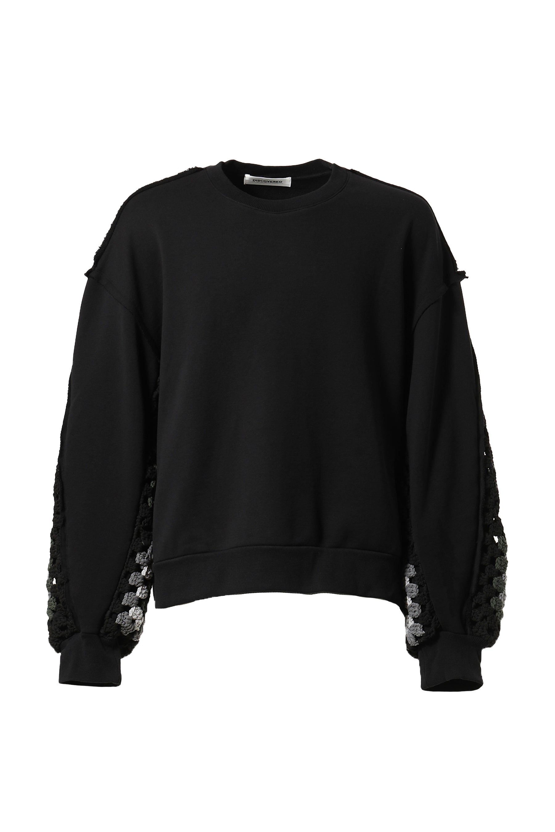 DISCOVERED ディスカバード FW23 CROCHET SLEEVE SWEAT (EXCLUSIVE