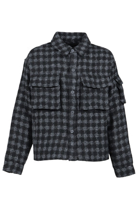 MILITARY CHECK JACKET / BLACK