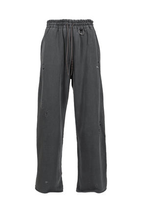 RIPPED SWEATPANTS / STONE GRY