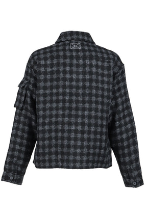MILITARY CHECK JACKET / BLACK