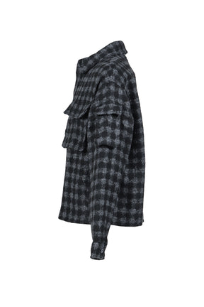 MILITARY CHECK JACKET / BLACK