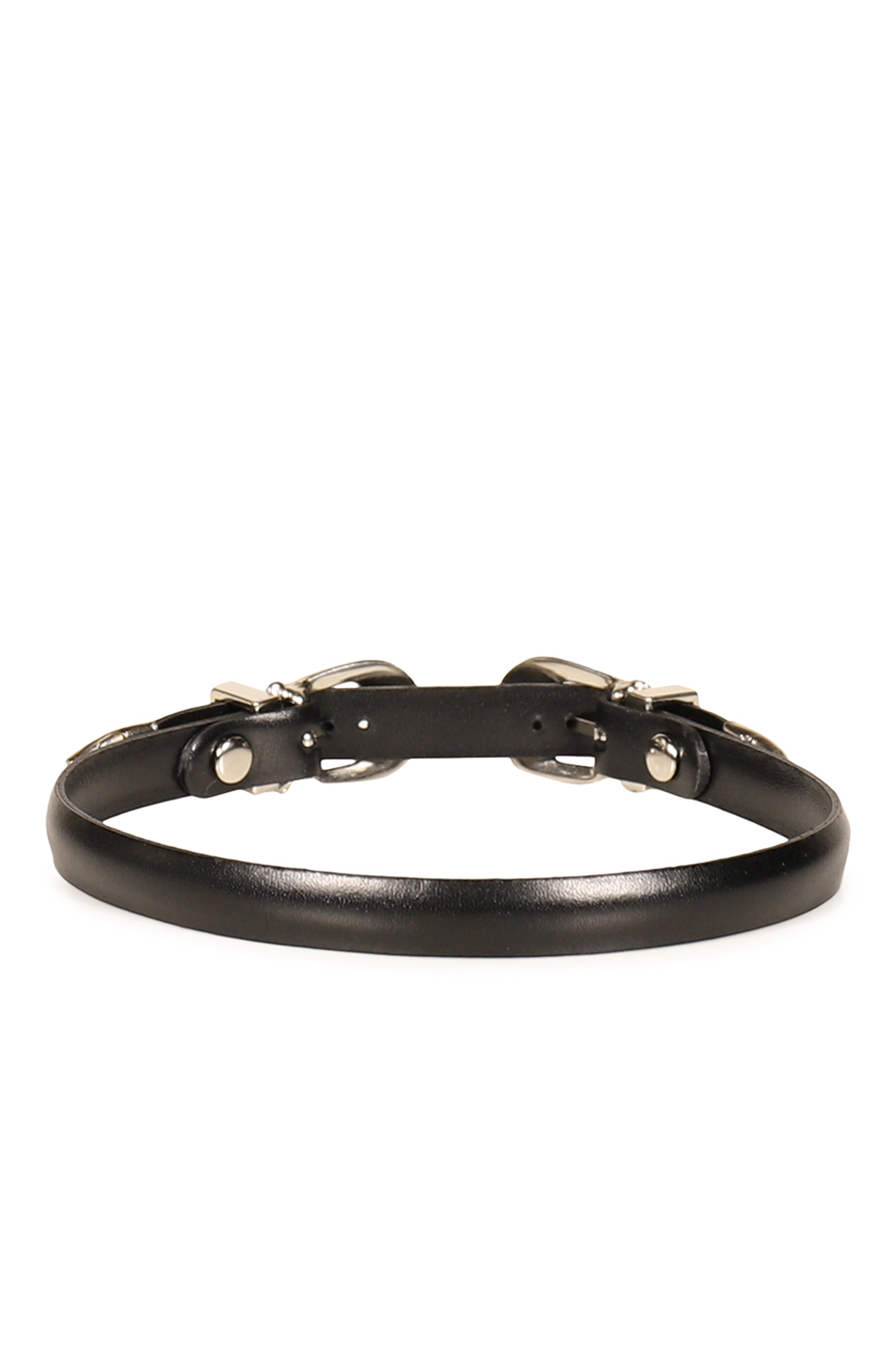 TOGA トーガ FW26 DOUBLE BUCKLE LEATHER BANGLE / BLK - NUBIAN ヌビアン