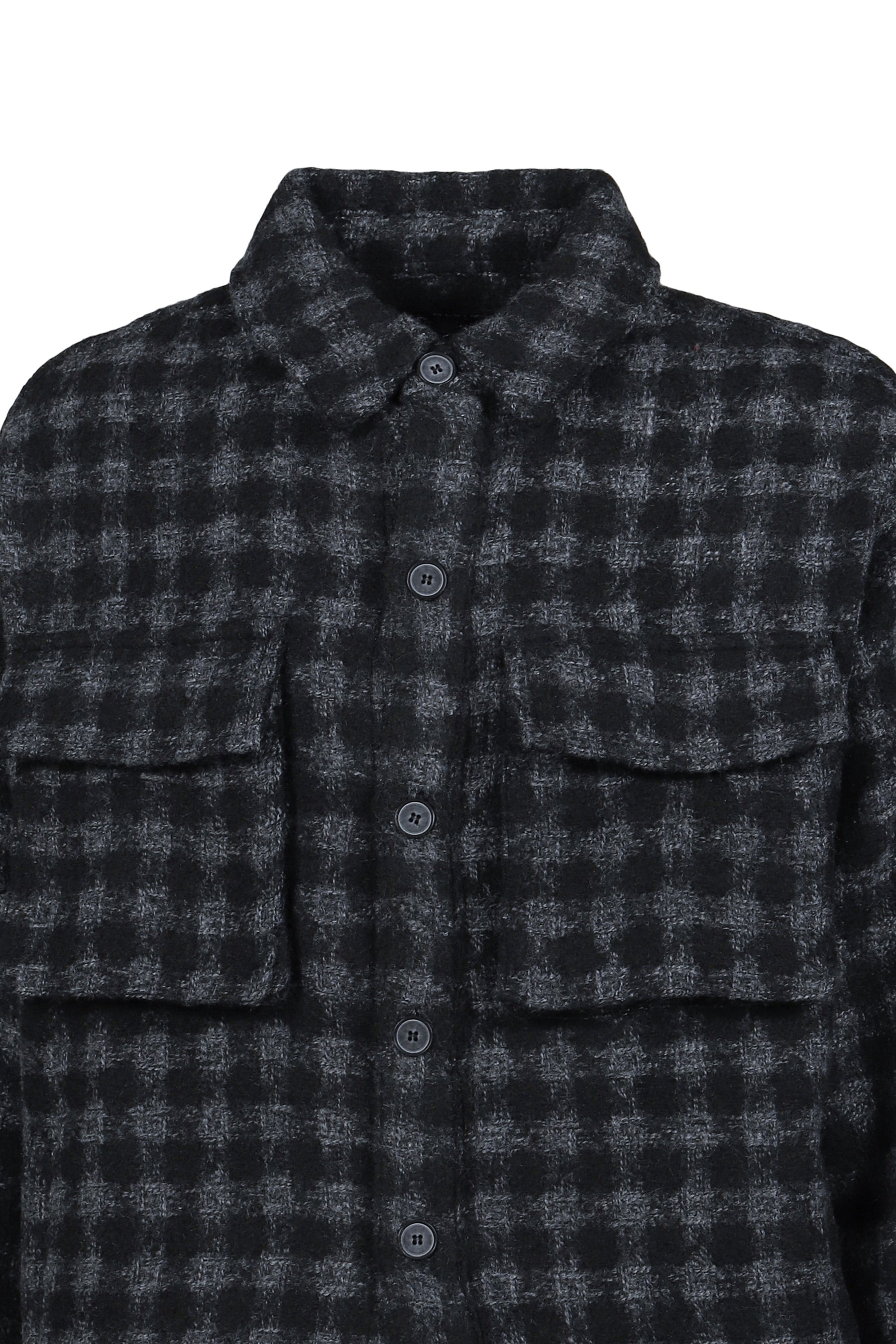 MILITARY CHECK JACKET / BLACK